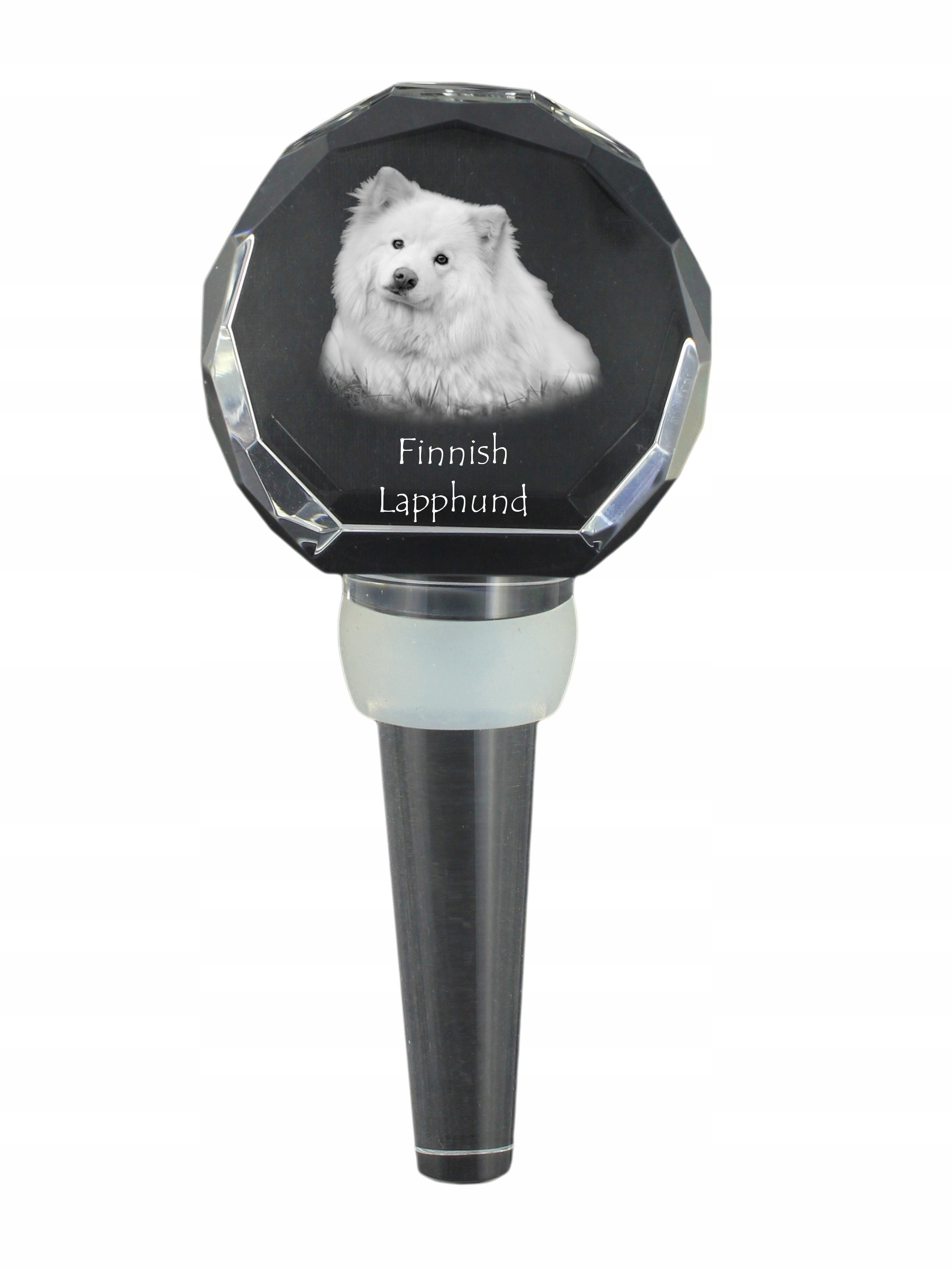 Finský lapphund korek na láhev s fotografií, zátka na víno se psem