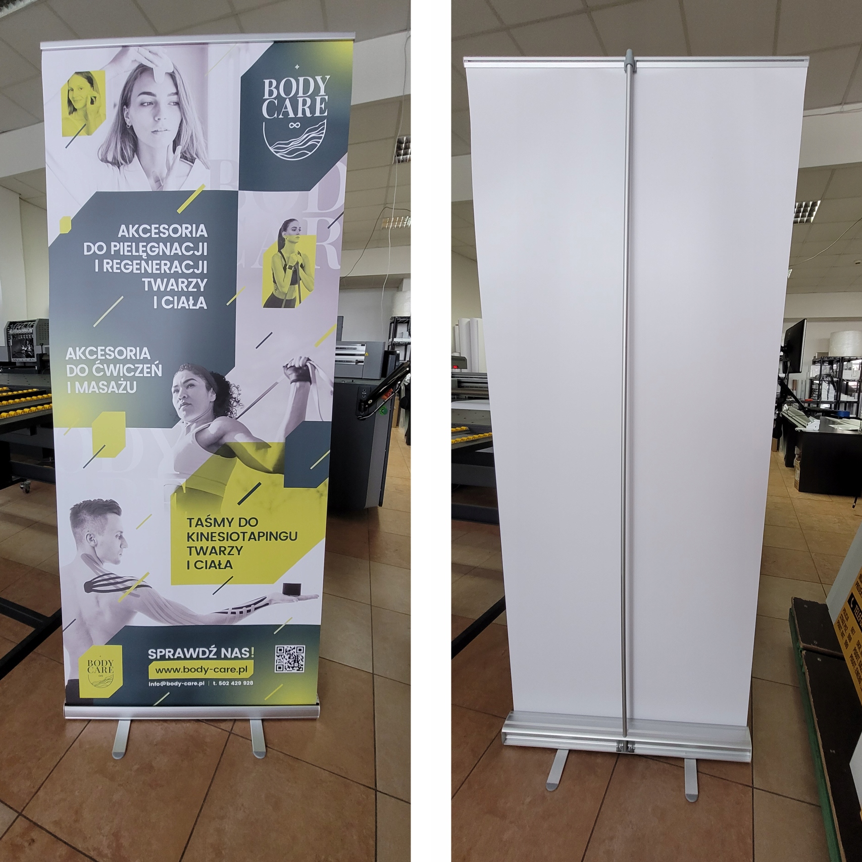 Roll-up 85x200cm Rollup z nadrukiem Twój projekt grafika druk UV Marka Multeo