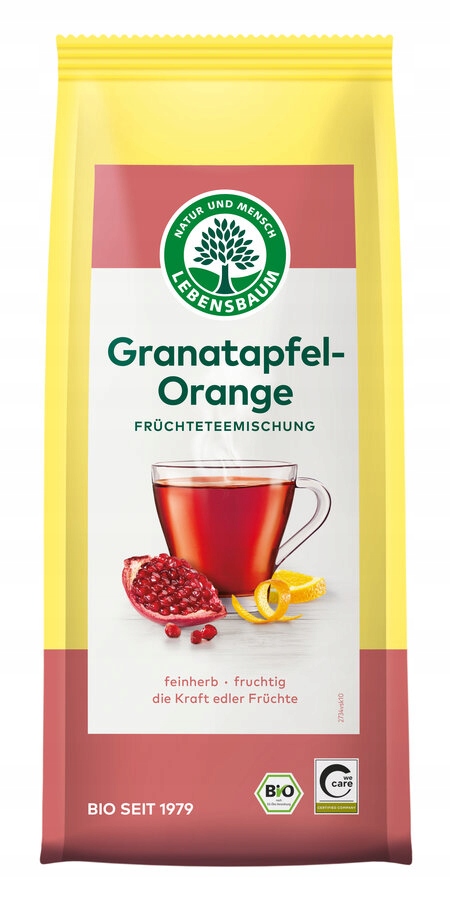 Granátový čaj pomeranč Bio 75 g Lebensbaum