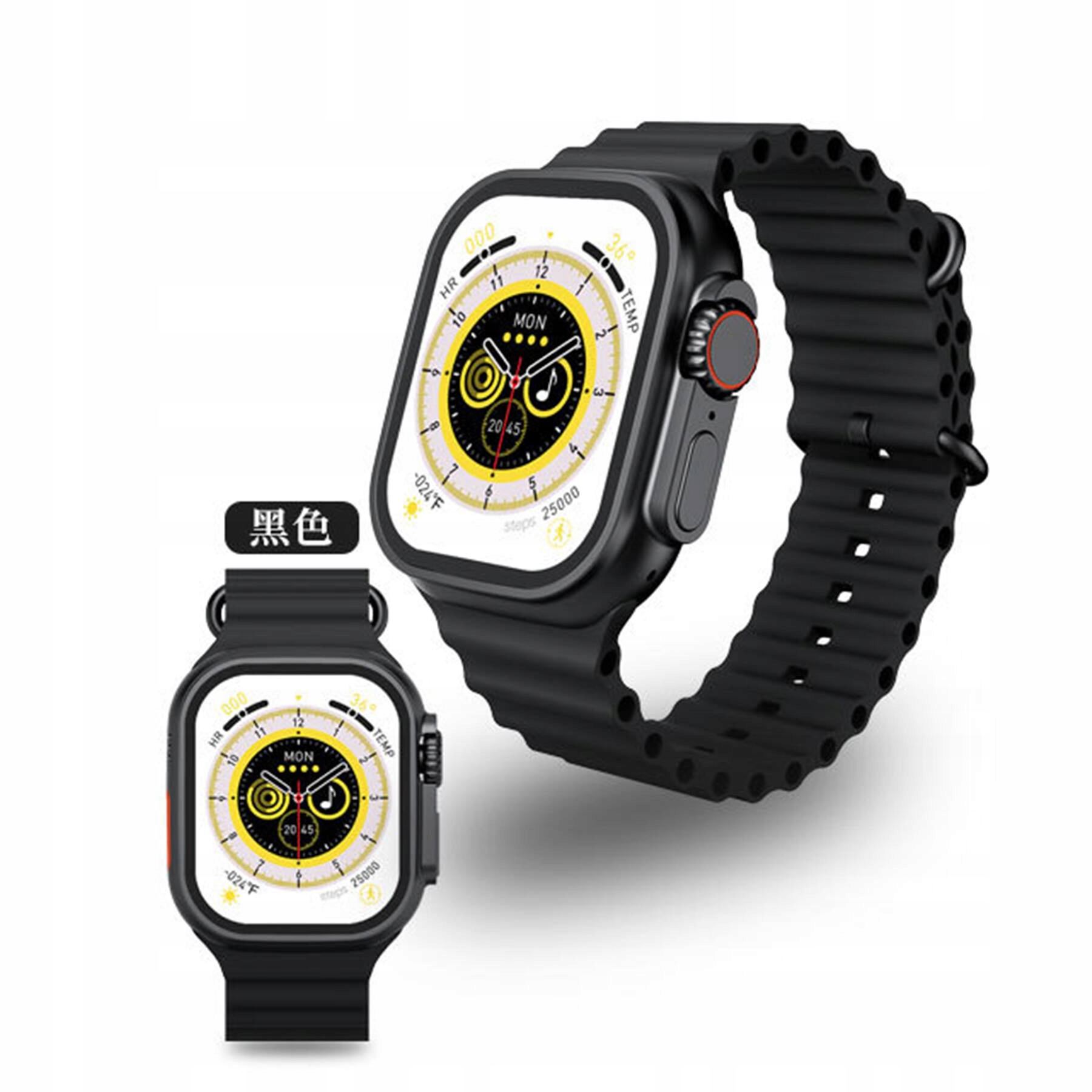SMARTWATCH ZEGAREK ROZMOWY SMART WATCH GPS NFC SEN TRYBY SPORTOWE PL MENU Rozmiar paska M/L