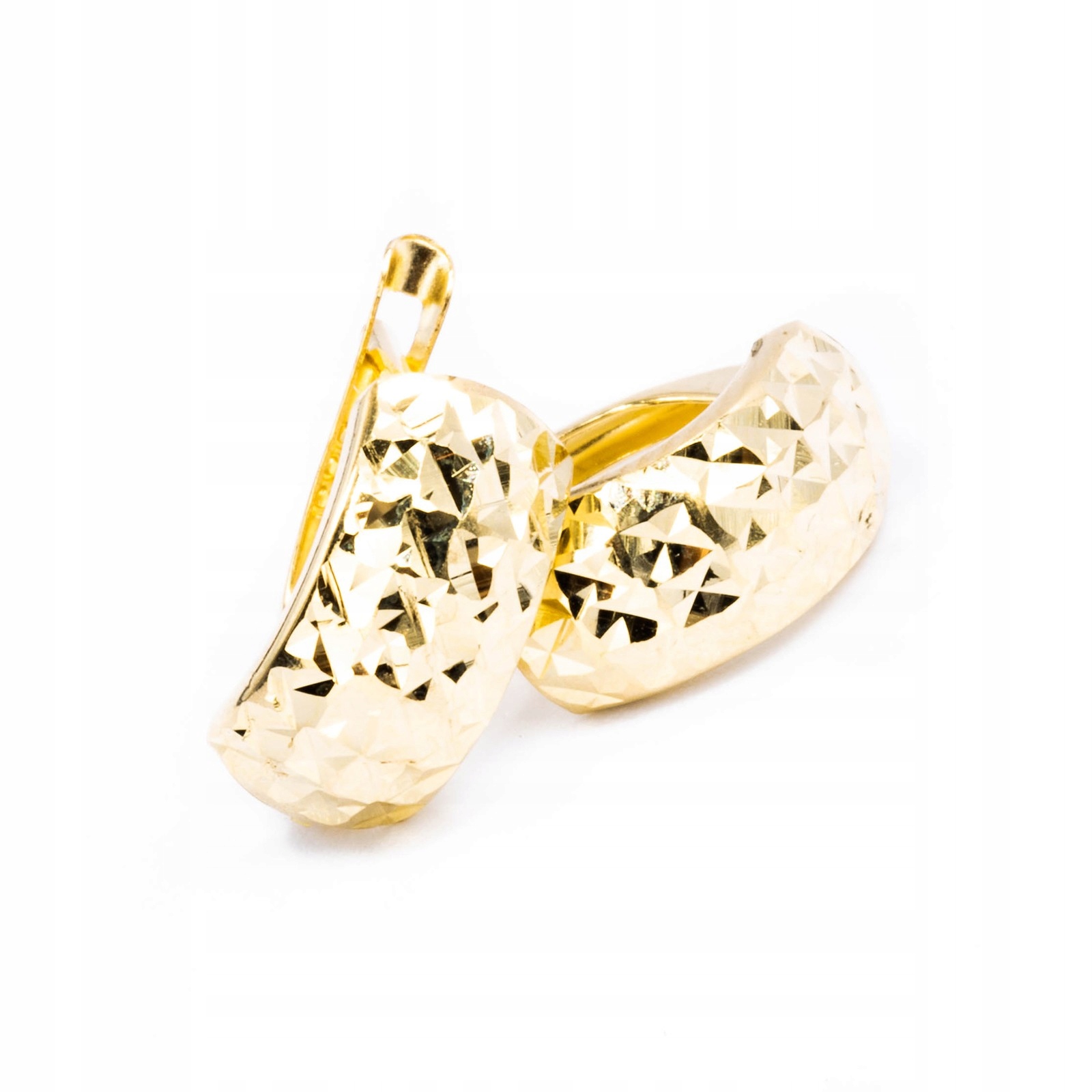 Zlaté náušnice 585 Trojúhelníková mozaika, anglické