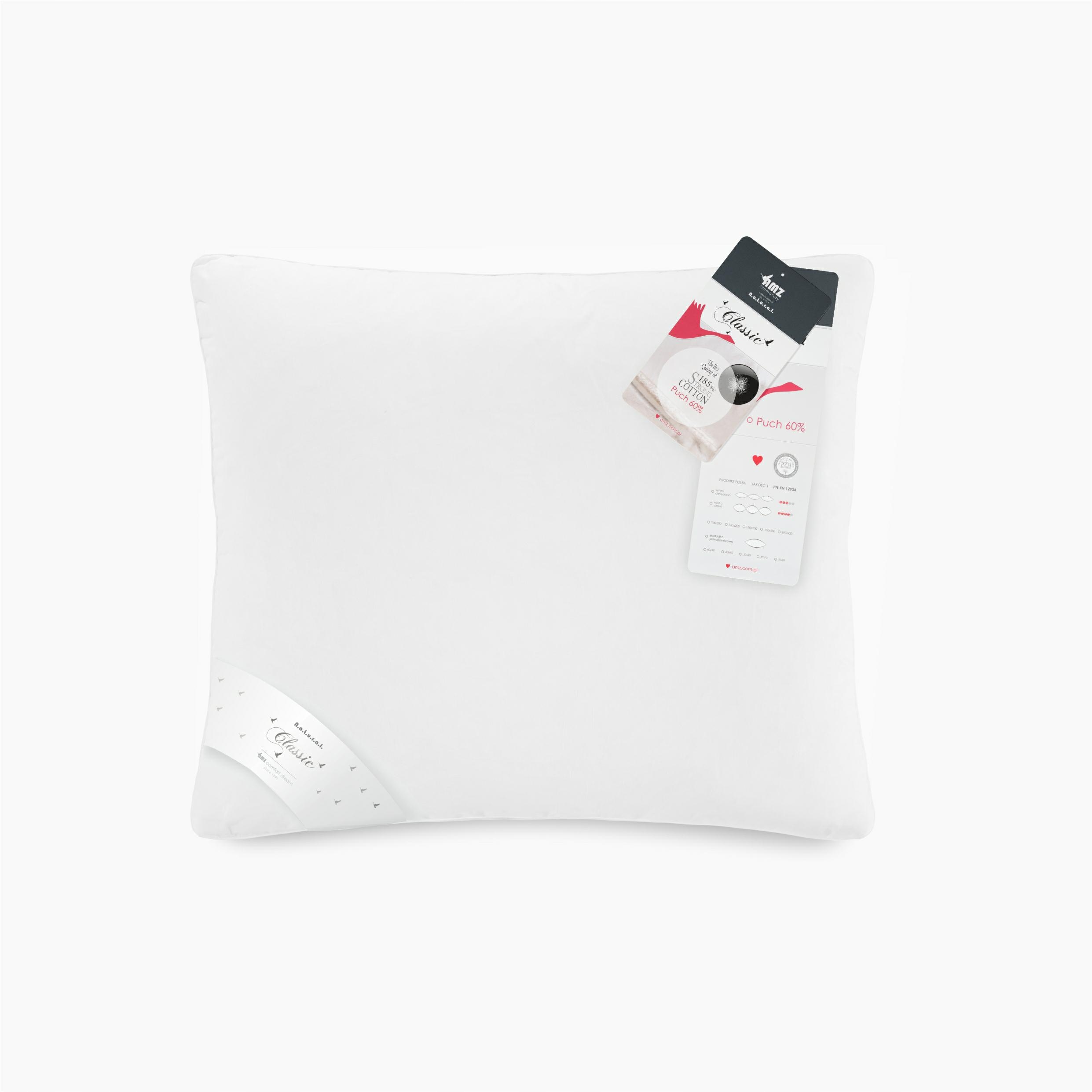 Polštář péřový 60% 70x80 Husí peří 1300 g bílý