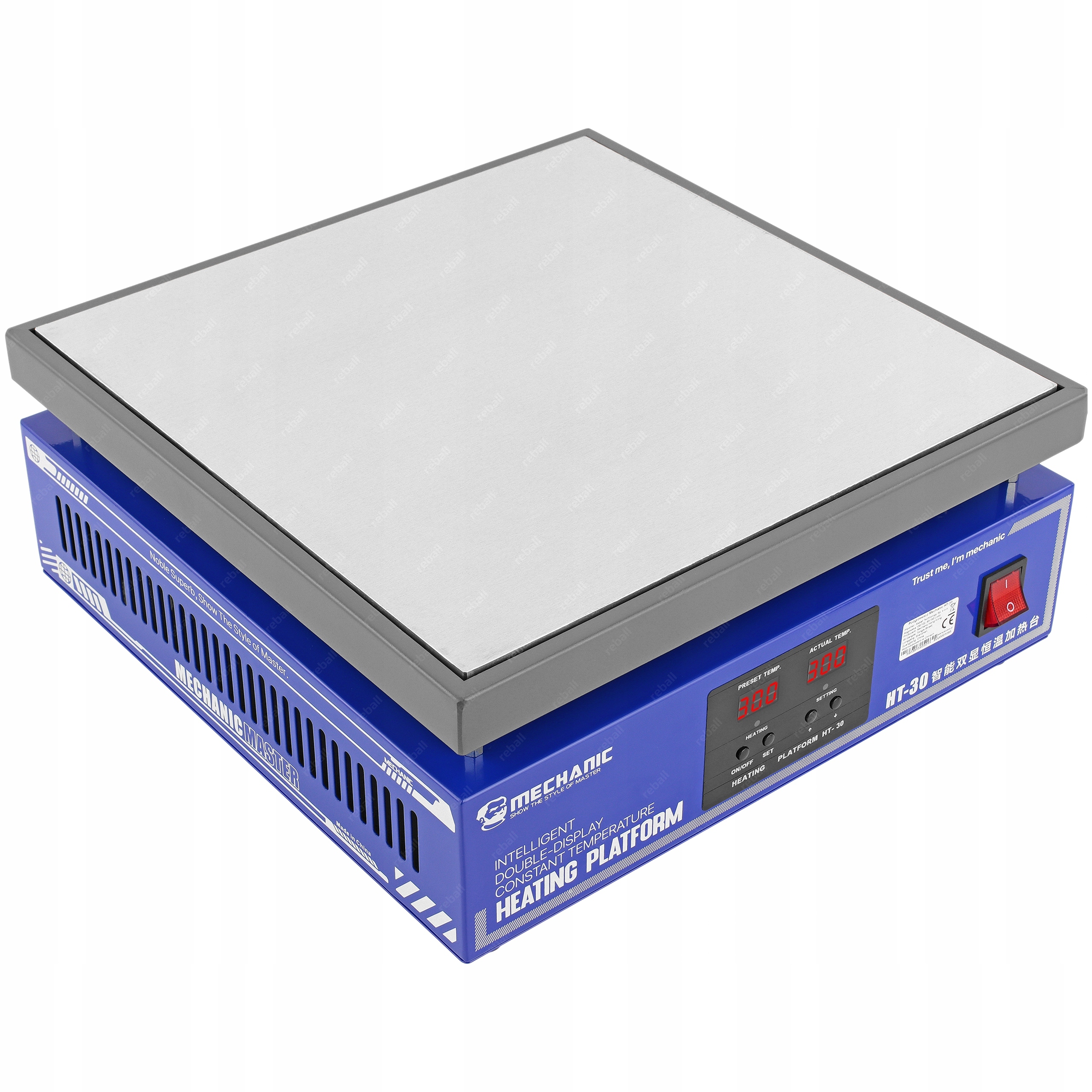 Ohrievač Pcb Na Spájkovanie Bga LCD Led Smd Mechanic HT-30 800W 30x30 cm