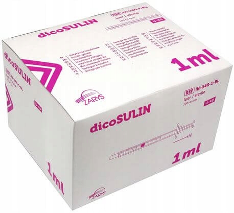 

Strzykawki insulinowe Zarys 100 sz. 1 ml U-40