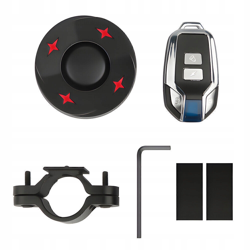 ALARM ROWEROWY Z UCHWYTEM BEZPRZEWODOWY ALARM 110 DB TYLNE ŚWIATŁO ROWEROWE Marka bez marki