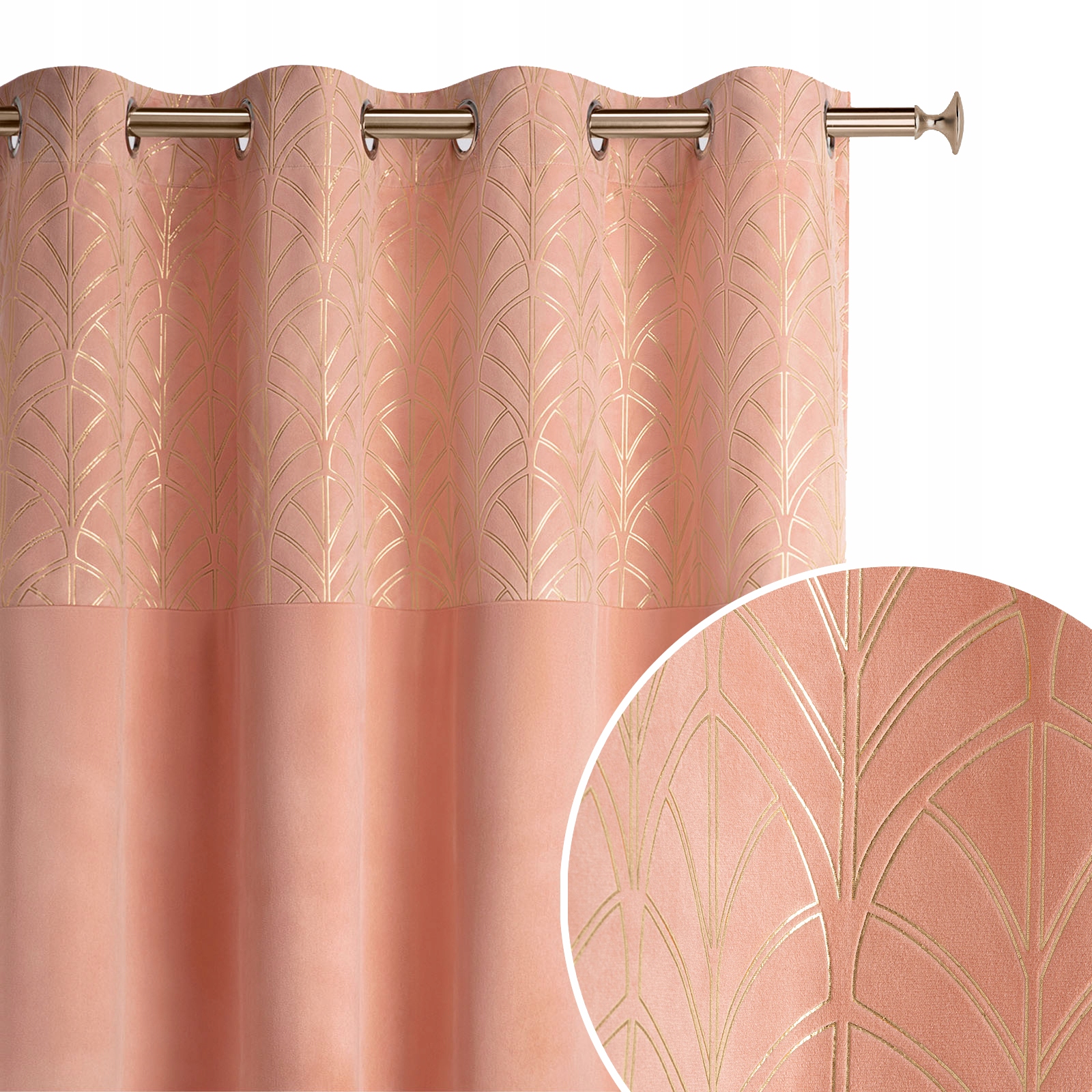 

Zasłona welurowa pudrowy róż 140x250 Bliss S