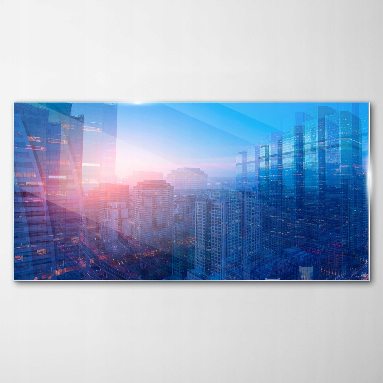 

Hartowany Obraz Szklany Miasto Abstrakcja 120x60