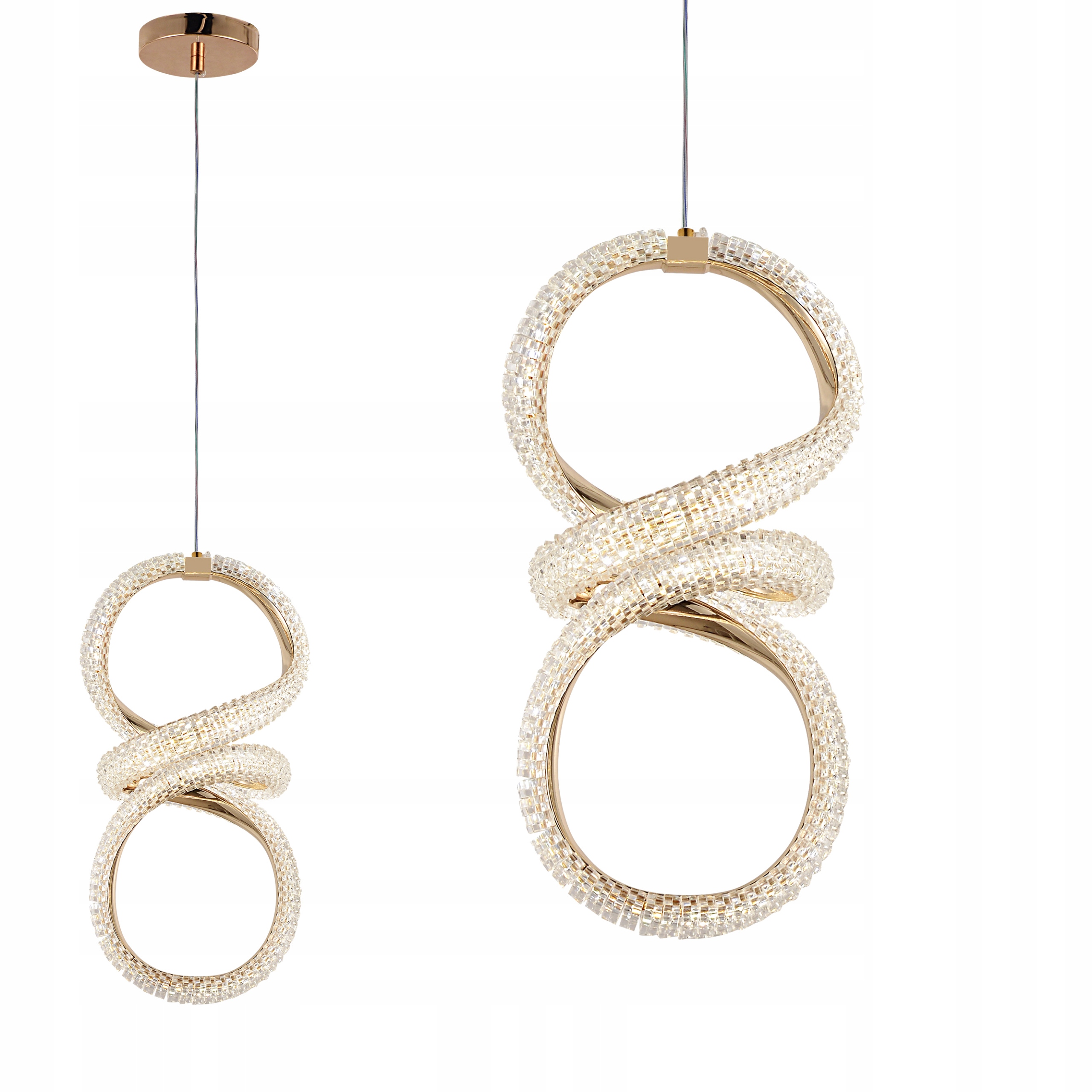 Závěsné Stropní Svítidlo Zlatá, Ozdobná, Glamour Led Spirála