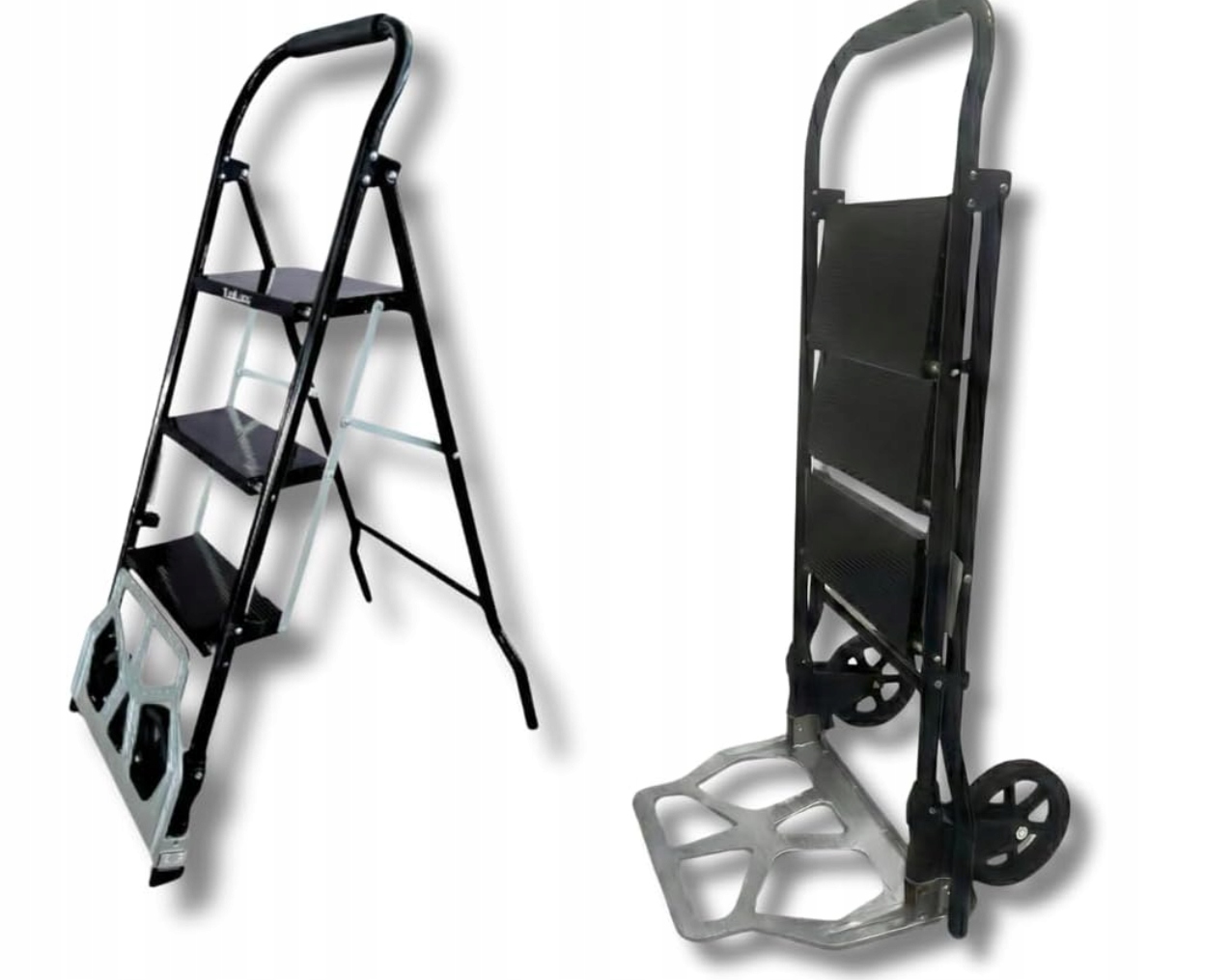 Žebřík 2v1 Přepravní vozík Skládací žebřík 3 stupně
