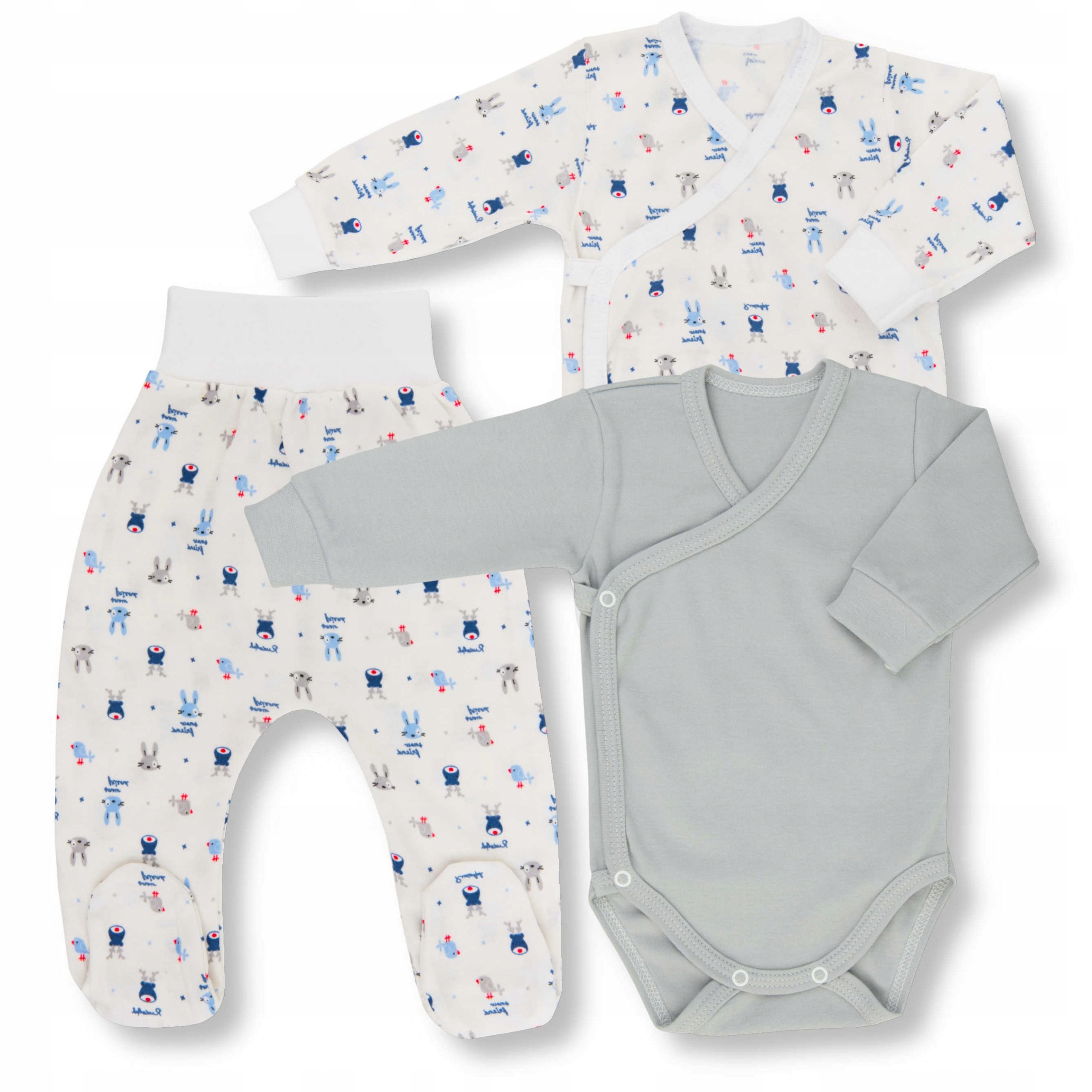 

Komplet Półśpiochy 2x Body Kopertowe zajączki 74