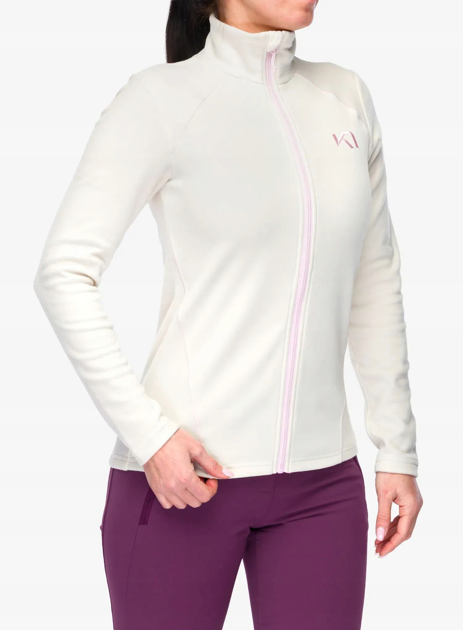 Bluza polarowa damska Kari Traa Kari Full Zip Fleece light beige L