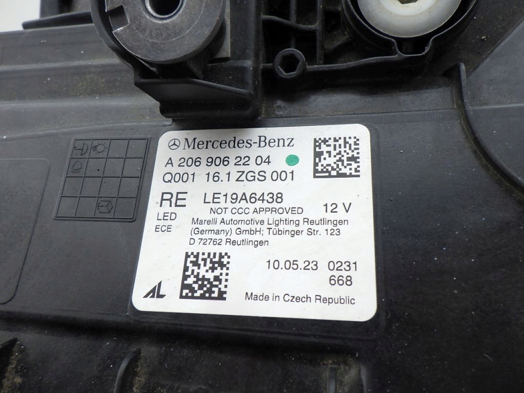 MERCEDES C KLASA 206 W206 FULL LED DIGITAL LIGHT complete light right