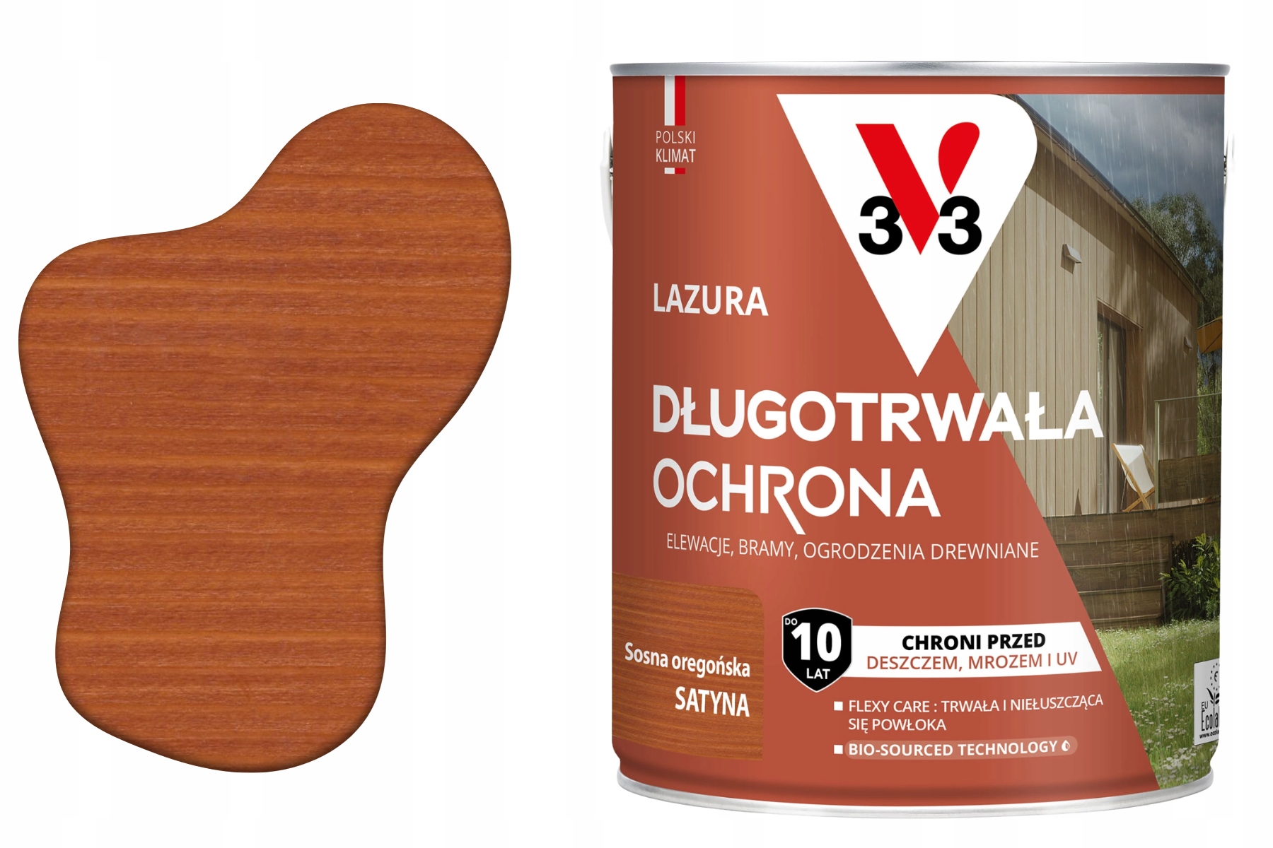 Lazúra 10 rokov ochrany borovica oregonská saténová 2.5 l V33