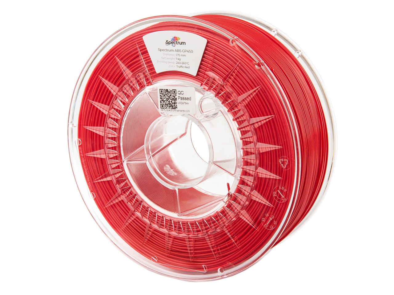 Filament Spectrum Abs GP450 Traffic Red Červený 1,75 mm 1 kg