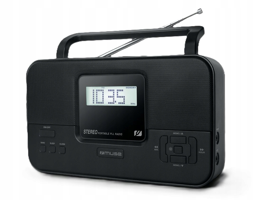 Radio przenośne Muse M-087 Mb z odbiorem Fm i Am, z funkcjami budzika