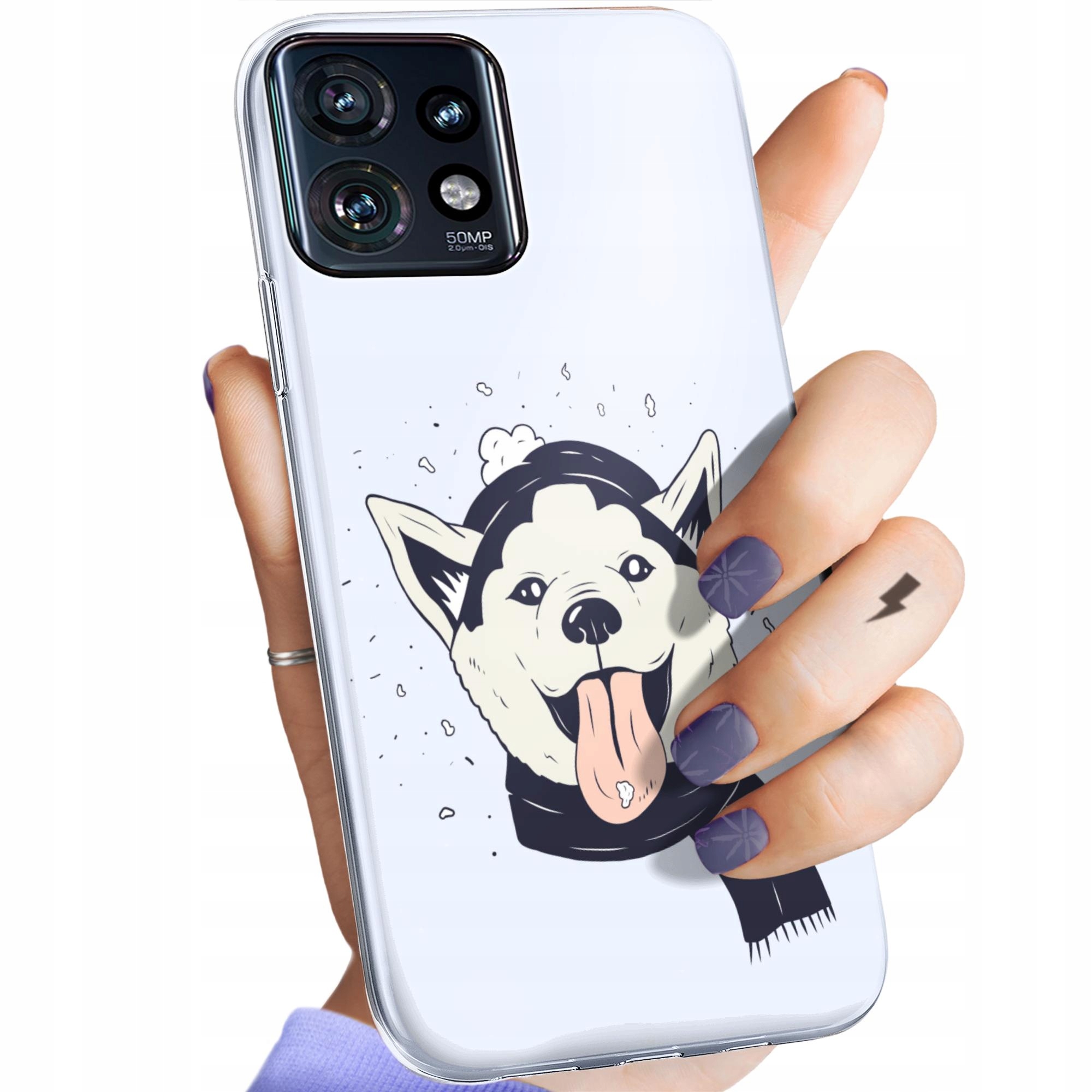 Etui Do Motorola Edge 40 Pro Husky Psy Pieski Obudowa Pokrowiec Case
