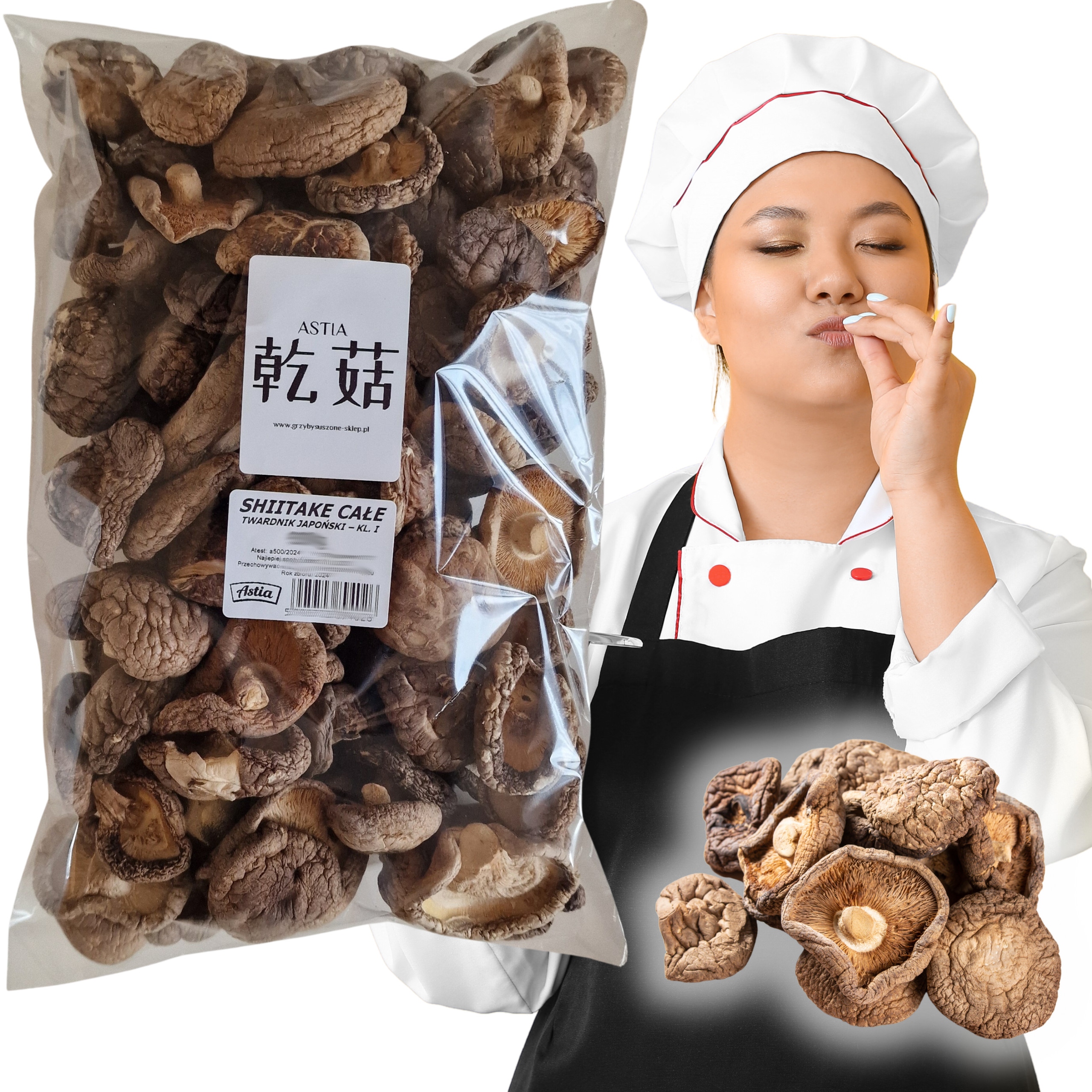 Levně Sušené houby, grzyby shitake 1 kg shiitake Poku asijská kuchyně