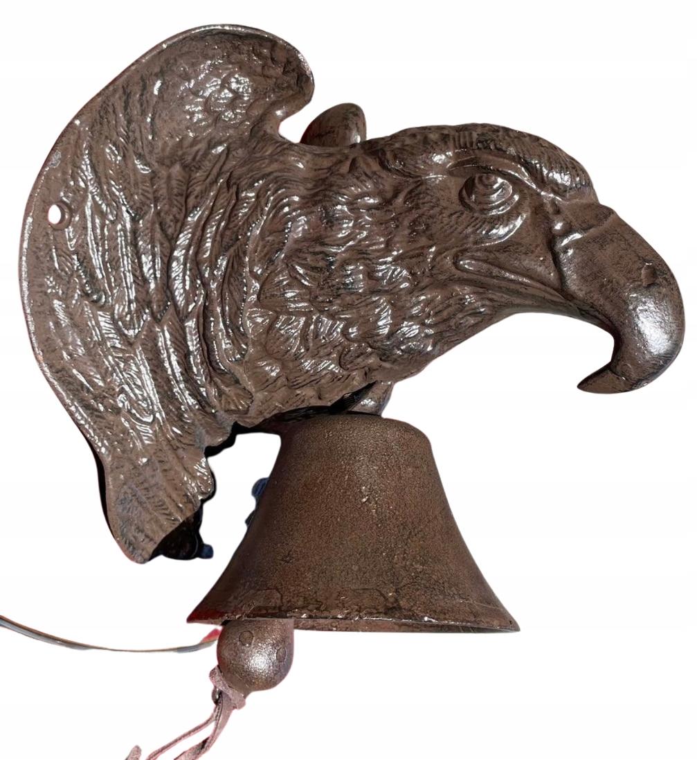 DZWON Z ŻELIWA ORZEŁ PIĘKNY DZWONEK RZEŹBA