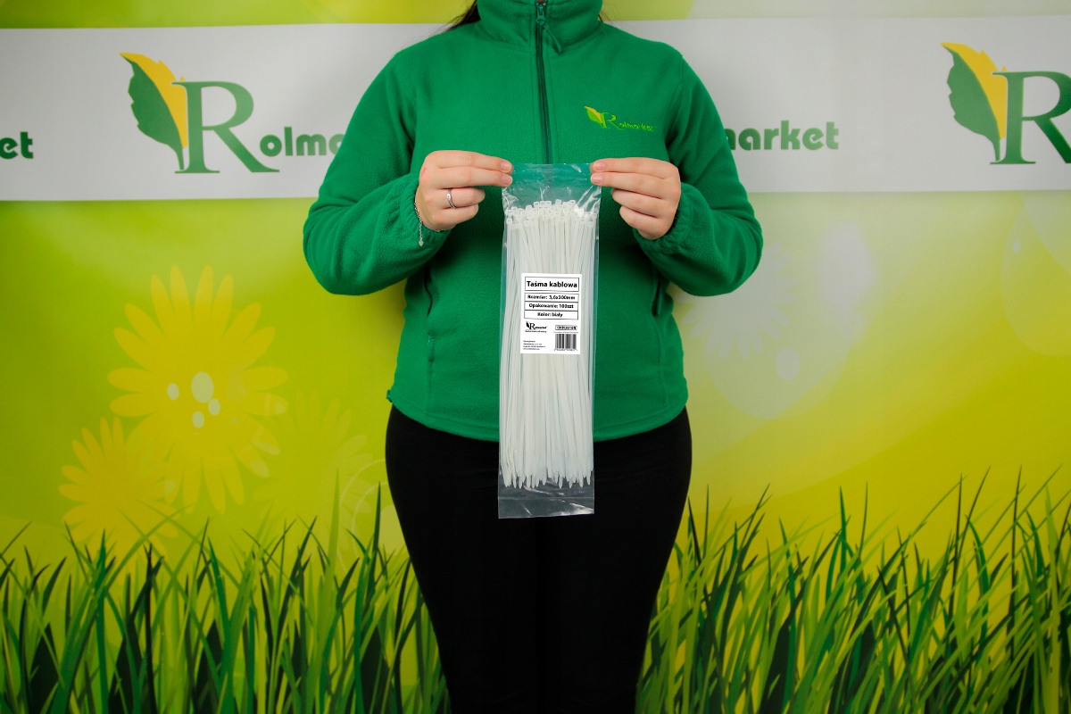 OPASKA KABLOWA tasma zaciskowa OPASKI TAŚMY KABLOWE ZACISK 3,6x300mm 100szt Producent inna