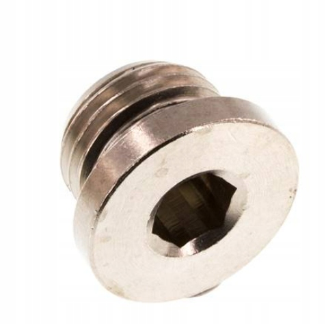 Zátka pod imbus Gz G 1/2" niklovaná mosaz 10 ks