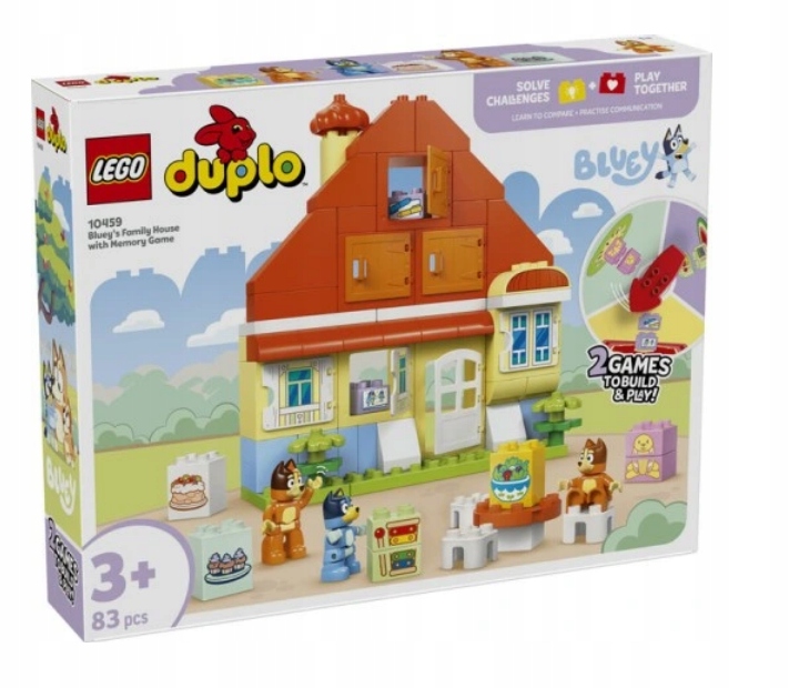 Lego 10459 Duplo Bluey – Rodinný Dům V Modré Barvě S Paměťovou Hrou