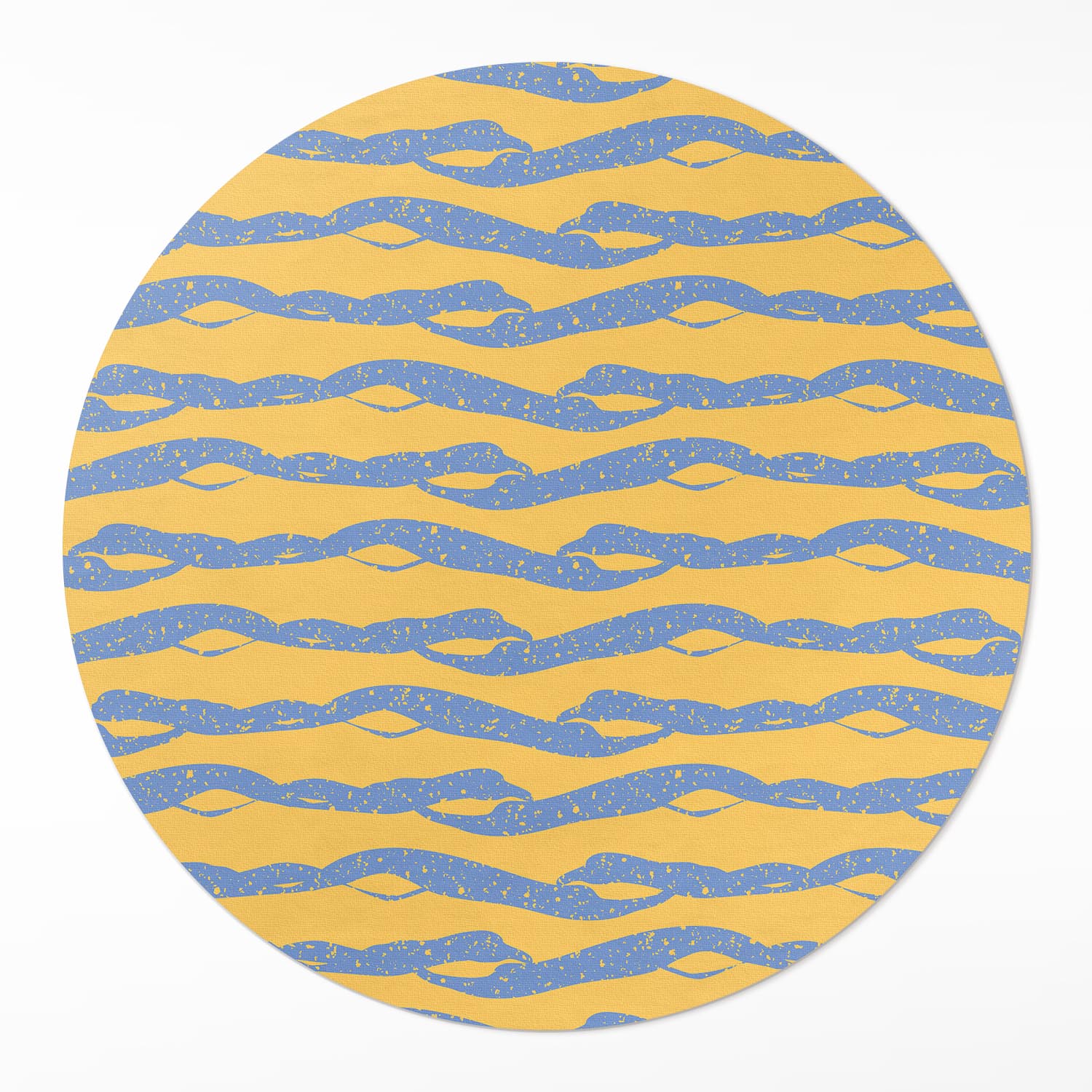 Dekoratívny okrúhly vnútorný koberec Abstraktné vlny retro vzor ⌀ 130 cm