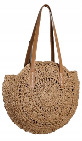 Torba koszyk do ręki pleciona HIT Boho Elegancka