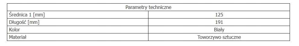 Trójnik kanału okrągłego fi 125 Marka Awenta