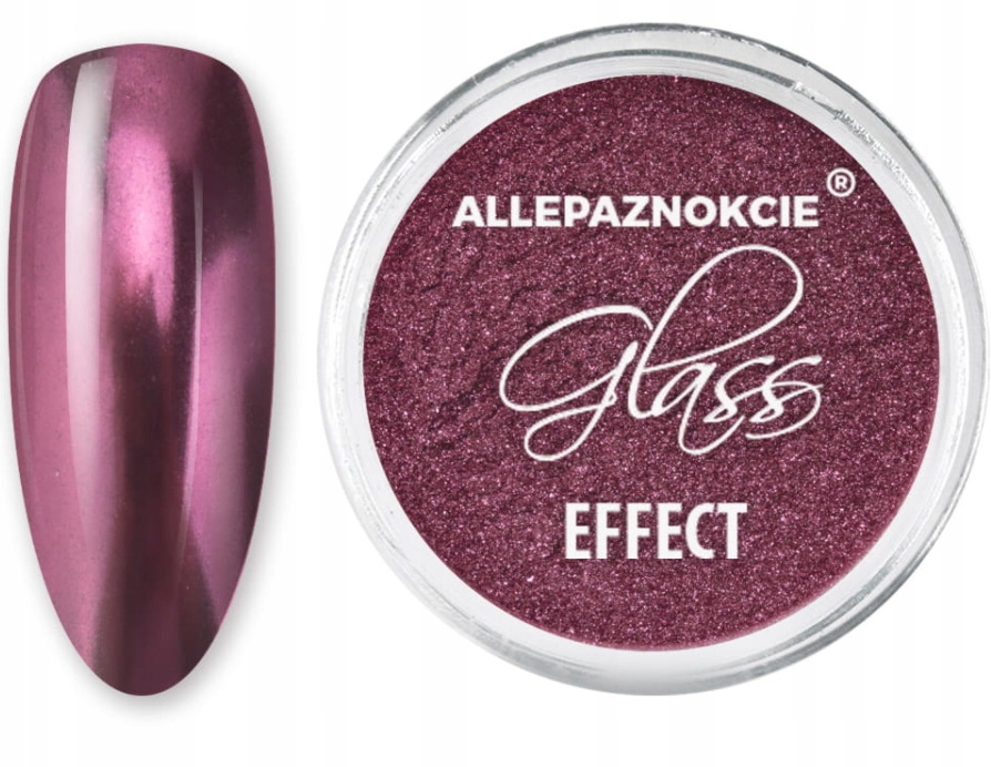 Pyłek lustrzany GLASS EFFECT nr 4 DEEP PINK RÓŻOWY