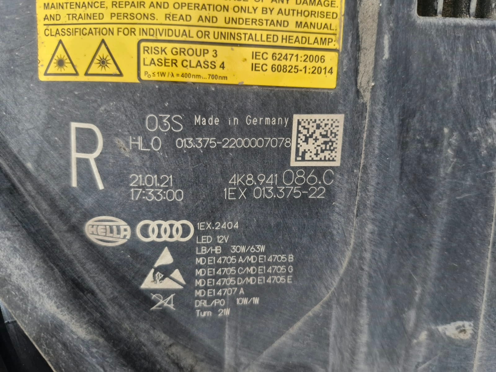 light right Audi RS7 RS6 4K FULL LED Laser black