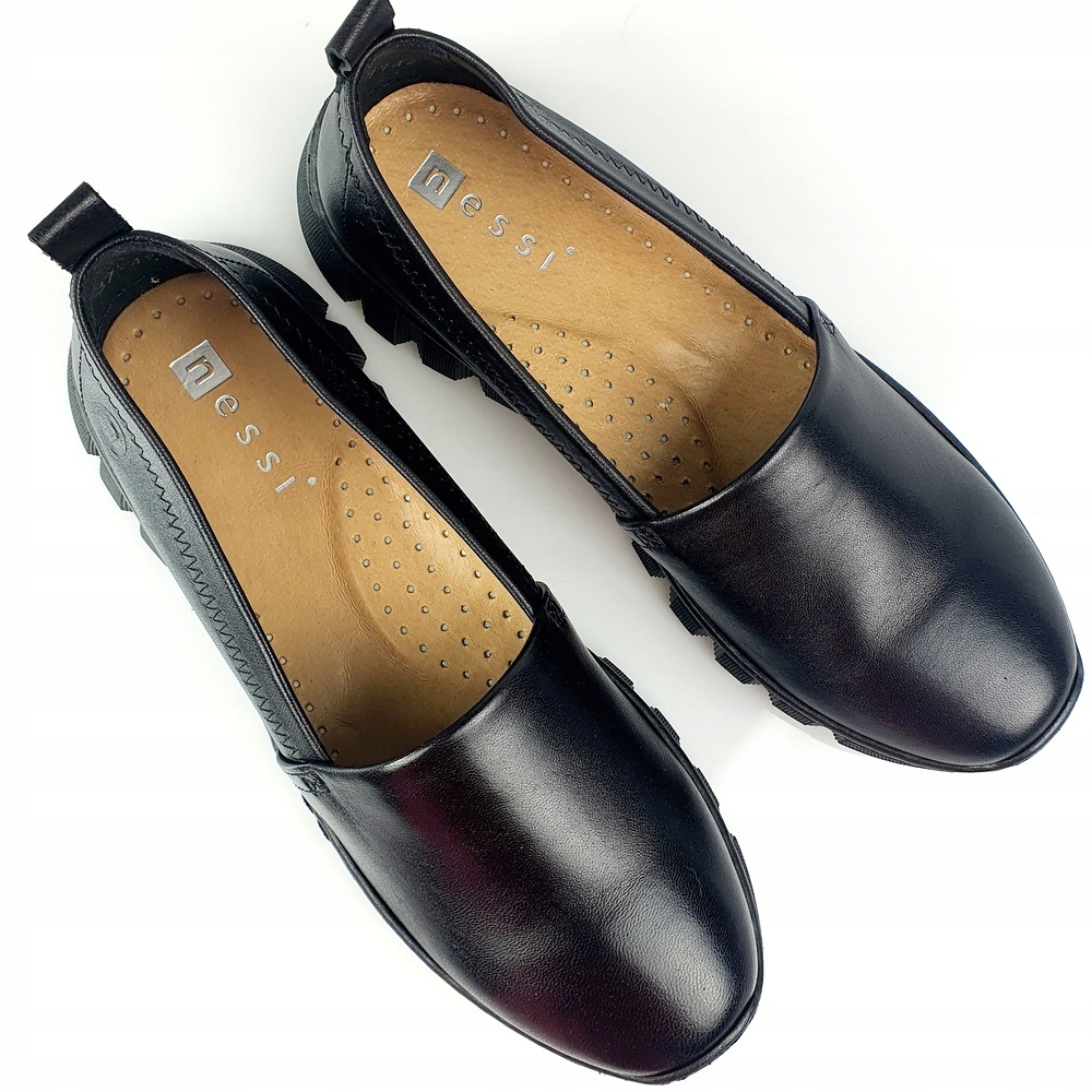 MOKASYNY NESSI CZARNE 23430 r. 37 Stan opakowania oryginalne