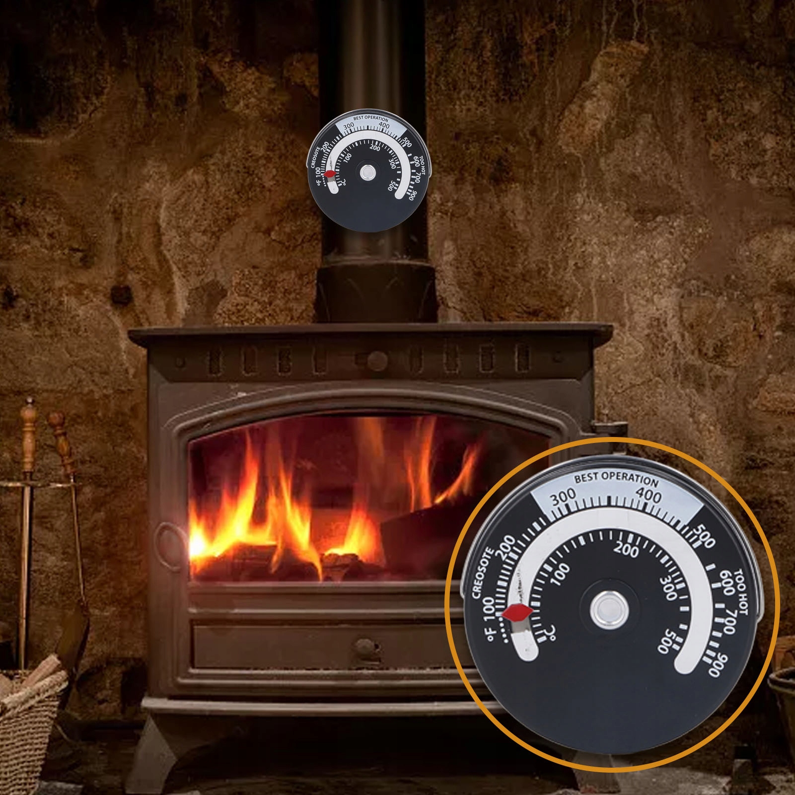 MAGNETYCZNY TERMOMETR DO KOMINKA PIECA KOZY Marka Pozostałe