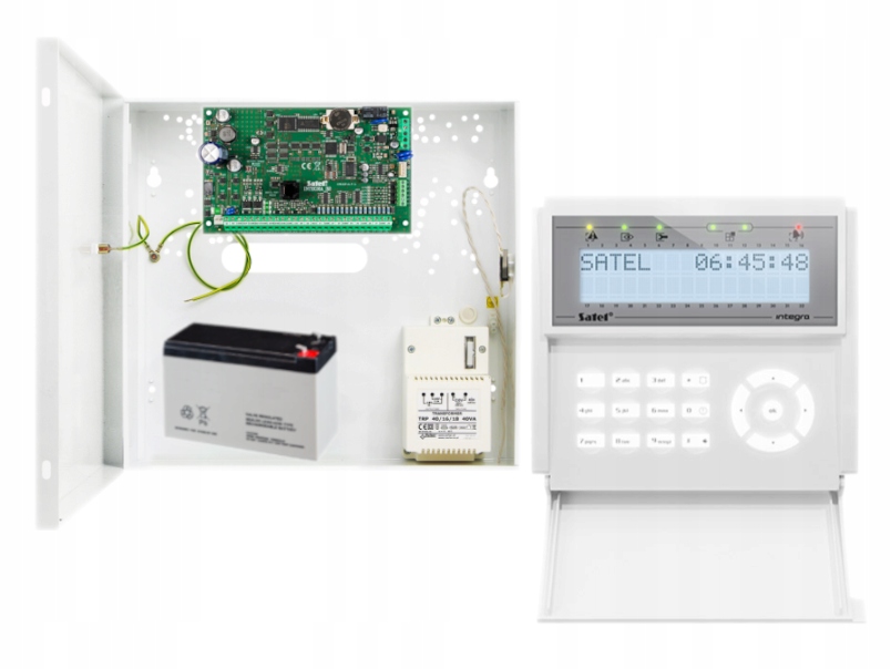 Zestaw Alarmowy Do Domu Satel Integra 32 Akumulator Alarm Manipulator LCD