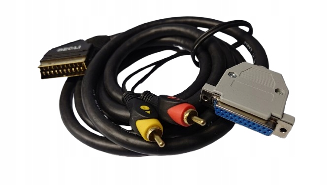 AMIGA EURO KABEL 1.5m HQ przewód OPLOT TV SCART 1,5m