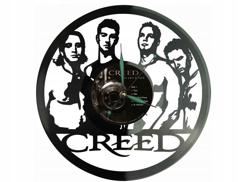 Creed Dárek Originální dekorace do domu Hodiny z vinylové desky