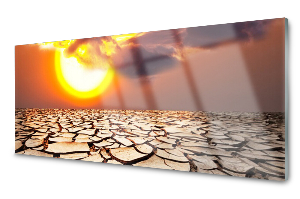

Panel szklany do kuchni Słońce Pustynia 125x50