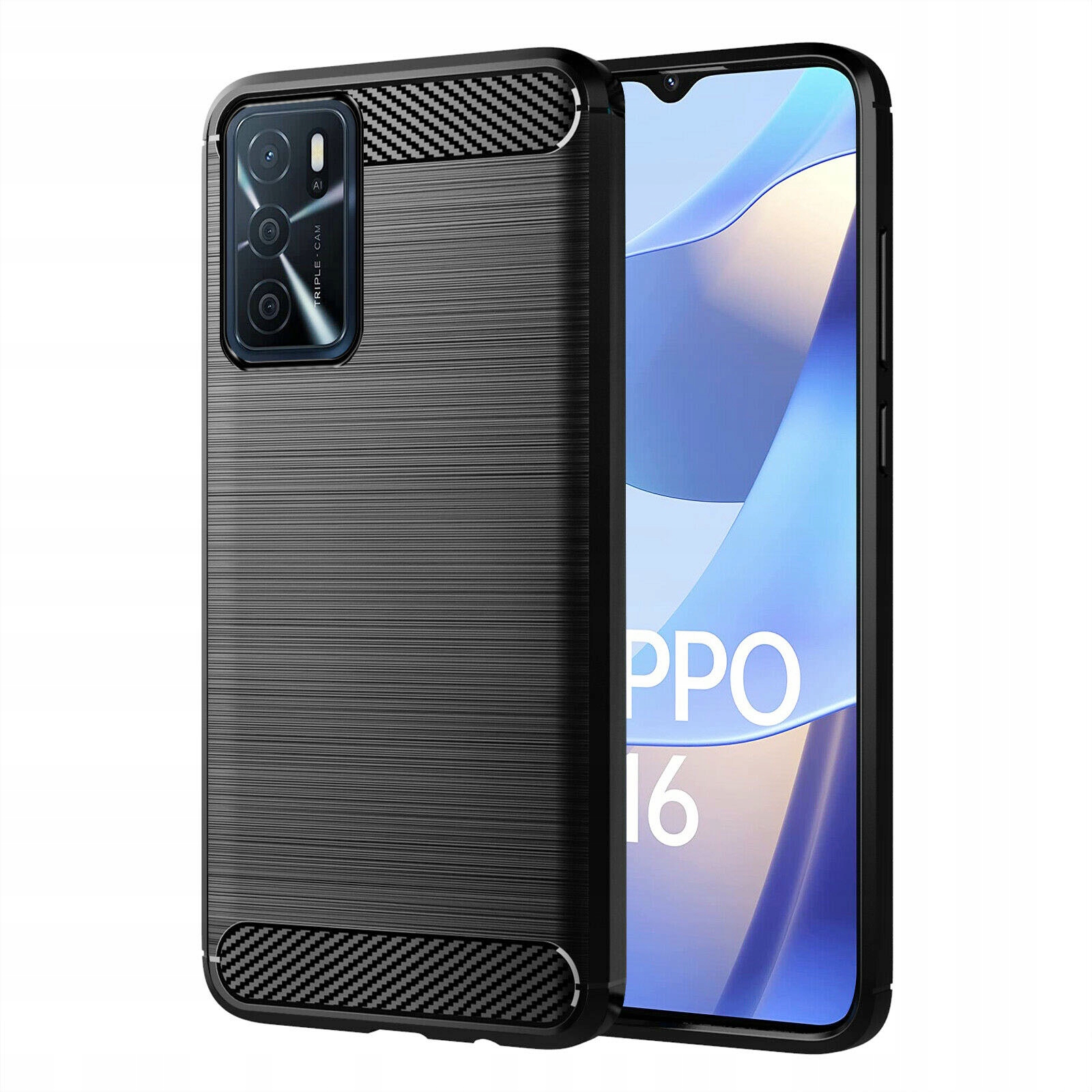 

Pancerne Etui do Oppo A16 A54s Karbon Case,szkło