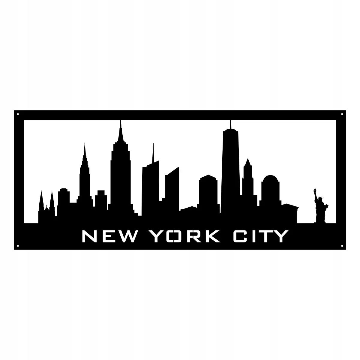 Kovový Oceľový Dekor Obraz na stenu New York