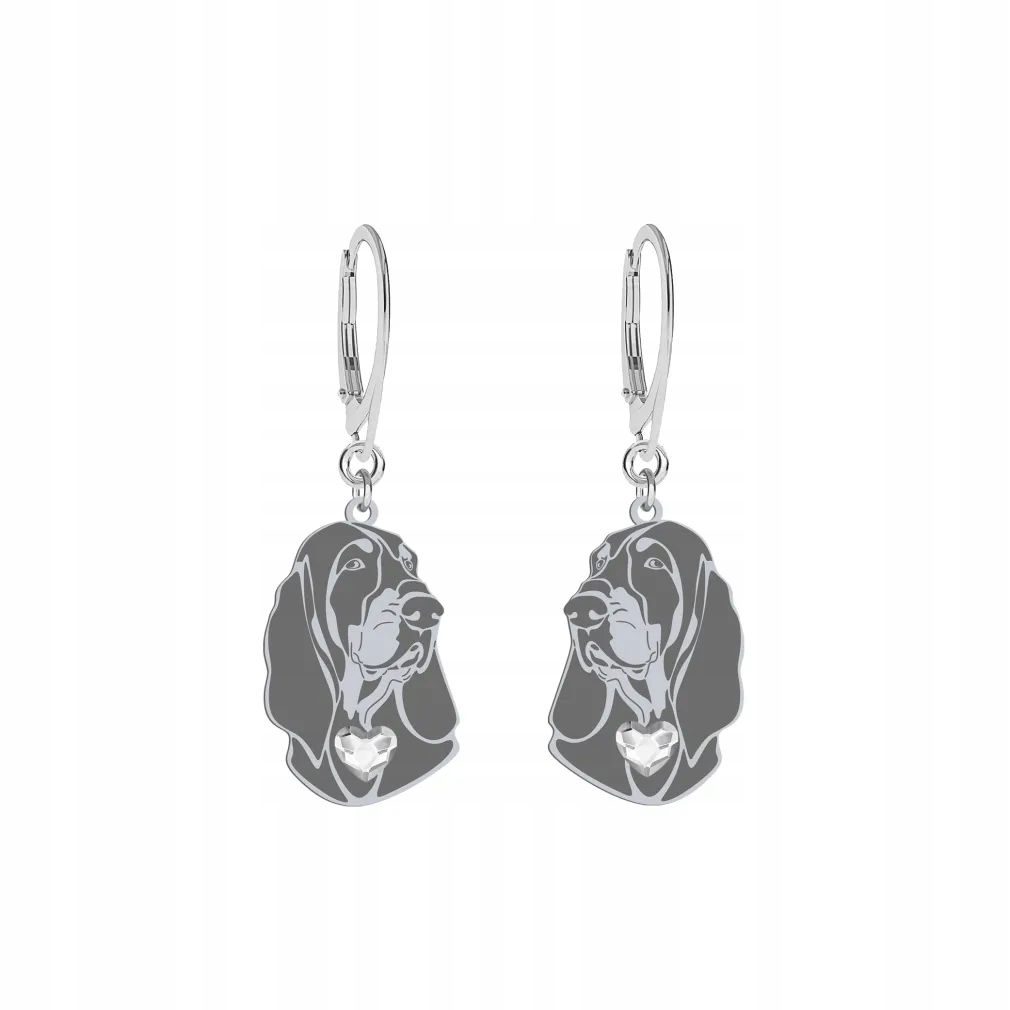 Stříbrné Náušnice s malým gaskoňským honičem 925 na Biglu Dárek Gravírování