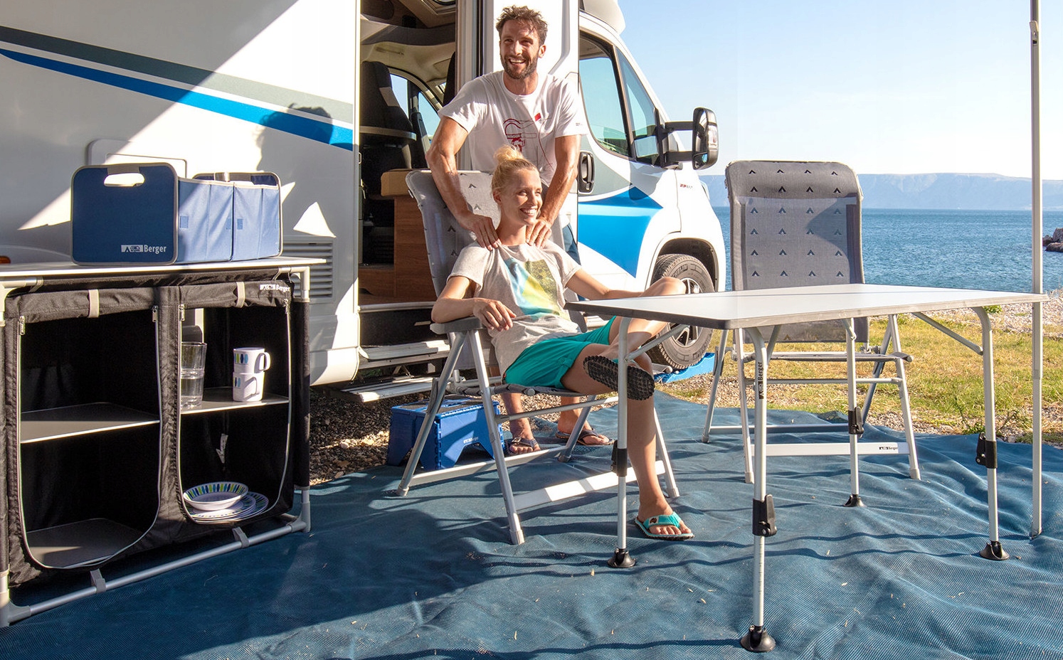 KRZESLO TURYSTYCZNE SKLADANE BERGER LUXUS XL 200kg Part number 729730