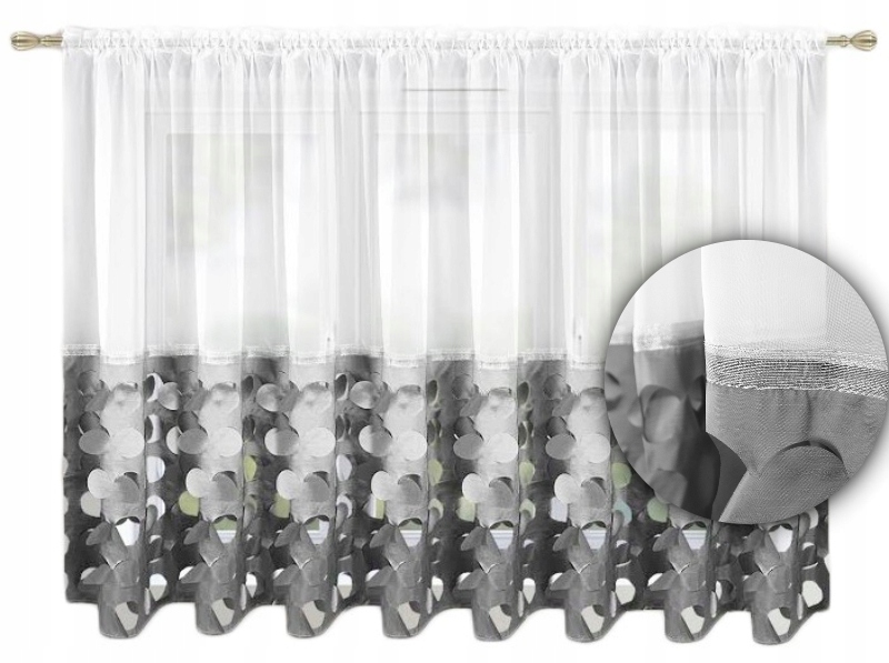 

Firana Ażurowa Wycinana Laserowo 400x160 Kółka 3D