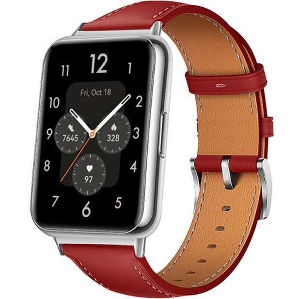 PASEK SKÓRZANY OPASKA DO HUAWEI WATCH FIT 2 Kolor biały