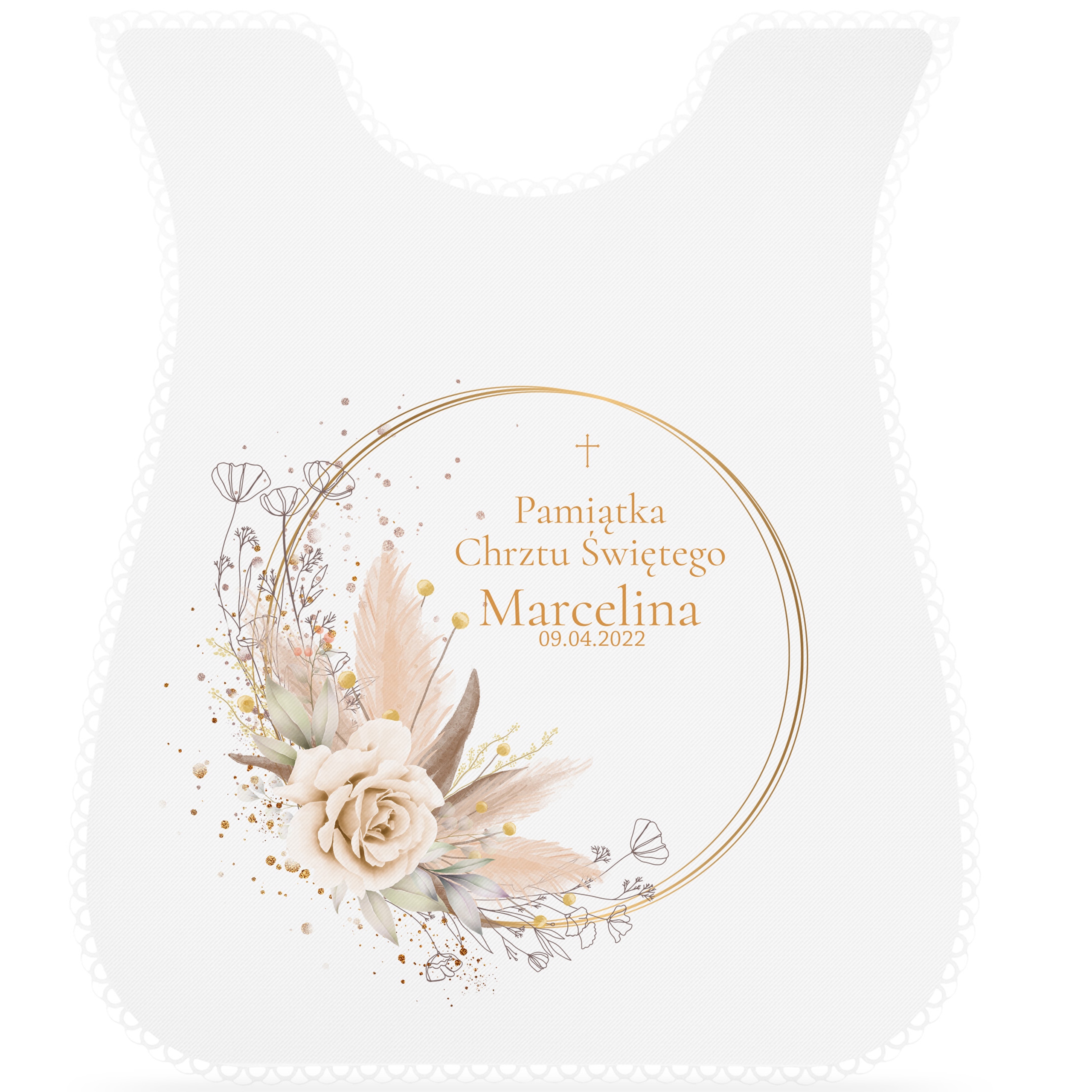 SZATKA DO CHRZTU NA CHRZEST PERSONALIZOWANA SZATKA DO CHRZTU KRZYŻMO