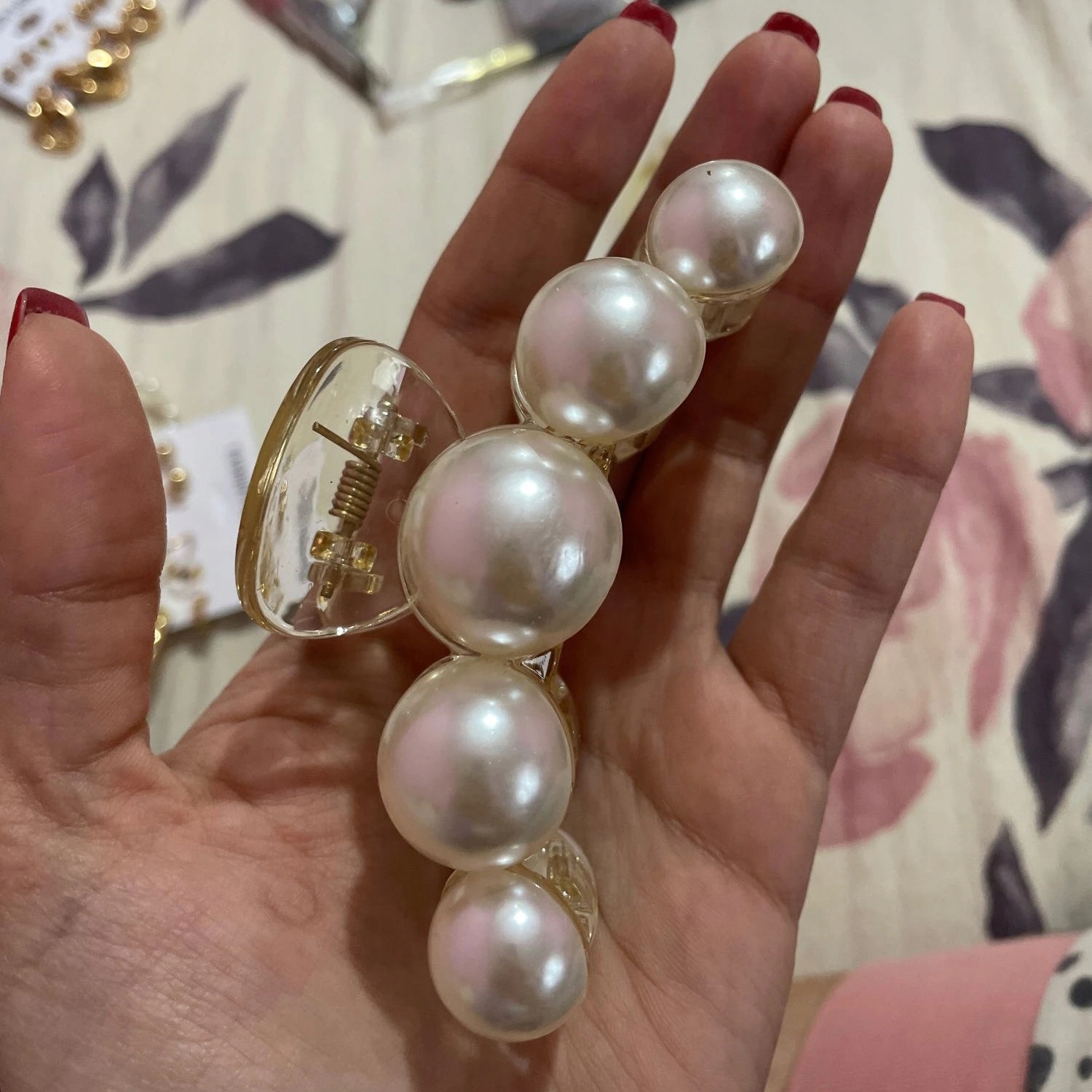 

Klamra Spinka Do Włosów perłowa klameka Jakość