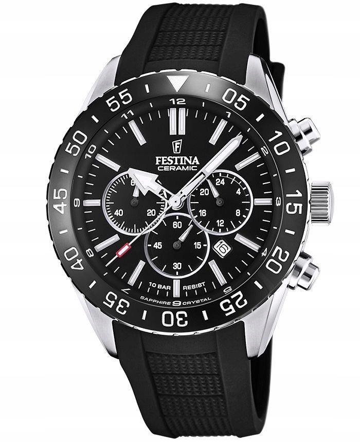 Pánské Hodinky Festina Ceramic Chrono F20515/2 44,00 mm 10ATM