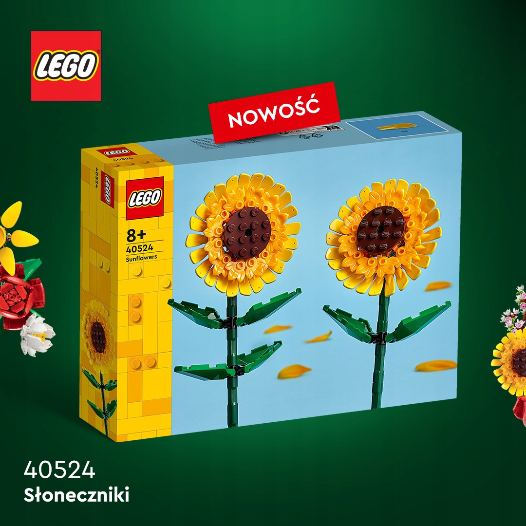 LEGO ICONS 40524 SŁONECZNIKI THE BOTANICAL COLLECTION ZESTAW 191 ELEMENTÓW Marka LEGO