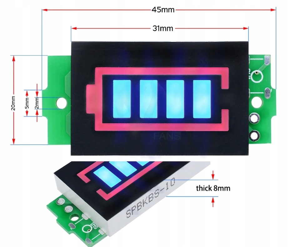 Wskaźnik naładowania akumulatora - 4S Producent inny
