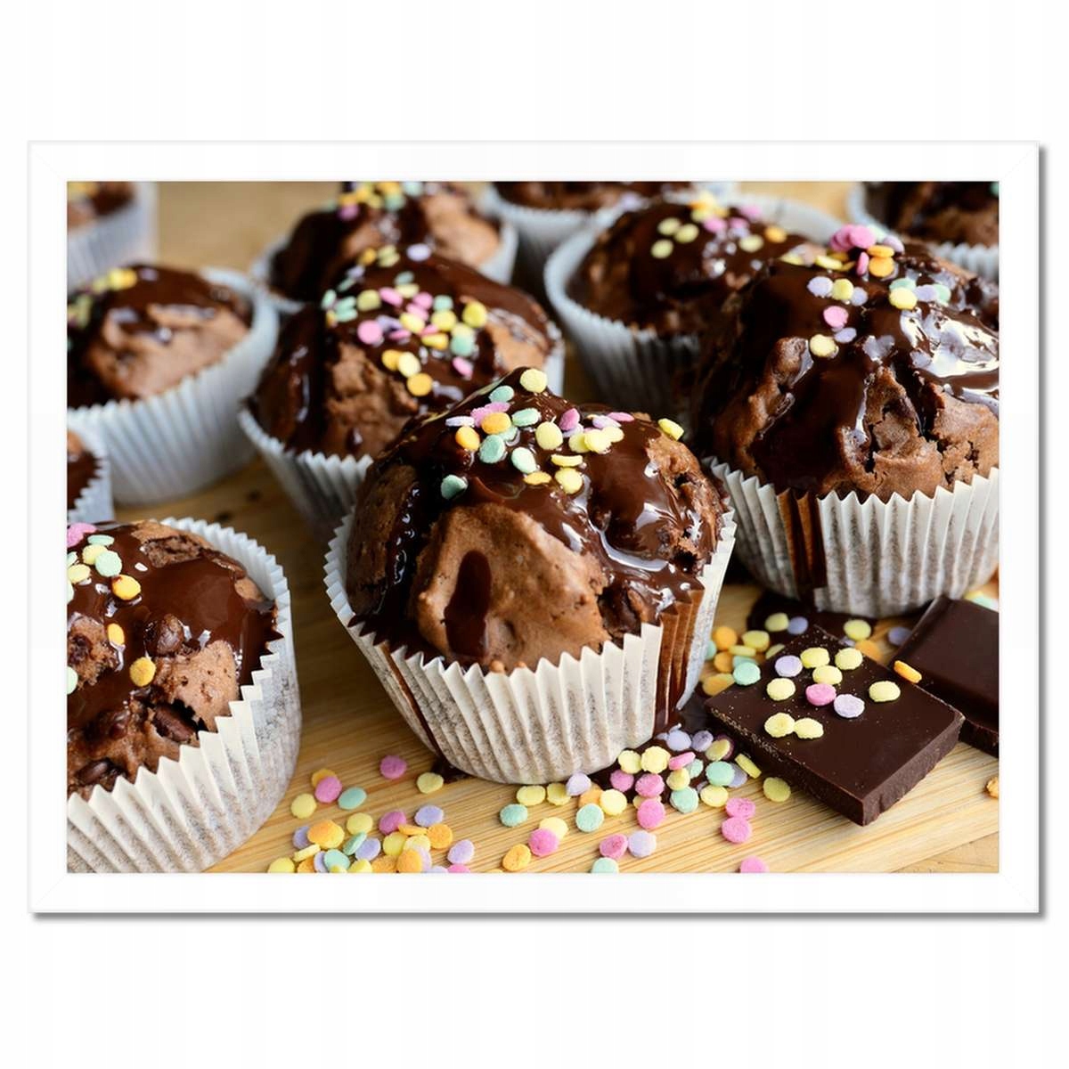 Plakáty v rámu 40x30 Čokoládové muffiny s nutellou Nejlepší recept