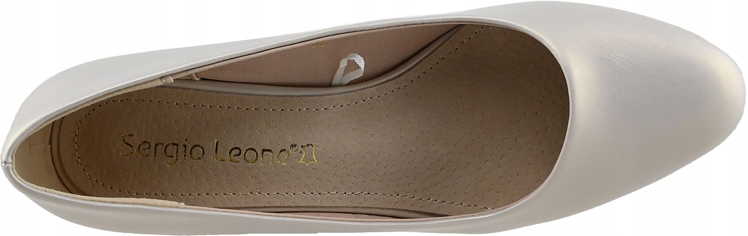CZÓŁENKA SERGIO LEONE PB 291 BEŻ PERŁA r.38 Kolor beżowy