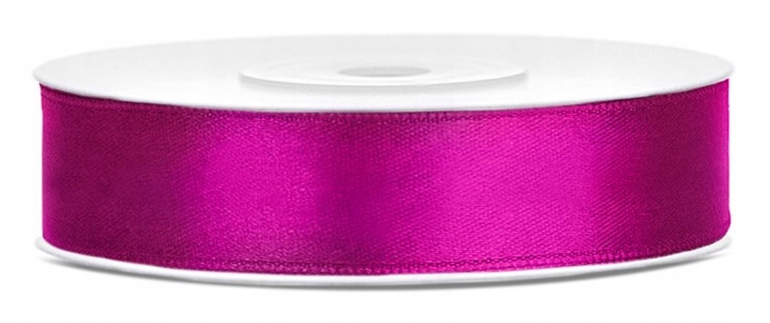 

Tasiemka wstążka satynowa 12mm 25m rolka Fuksja